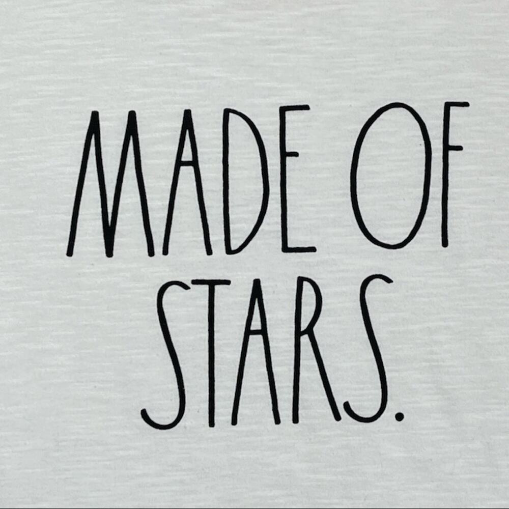 NWT Rae Dunn Made of Stars Off White T Shirt Size Large